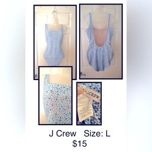 Floral print J Crew swimsuit - never worn